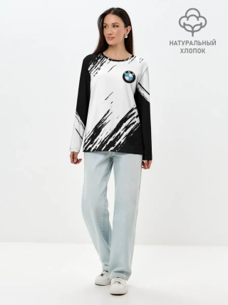 Лонгслив женский. Хлопок / BMW | БМВ