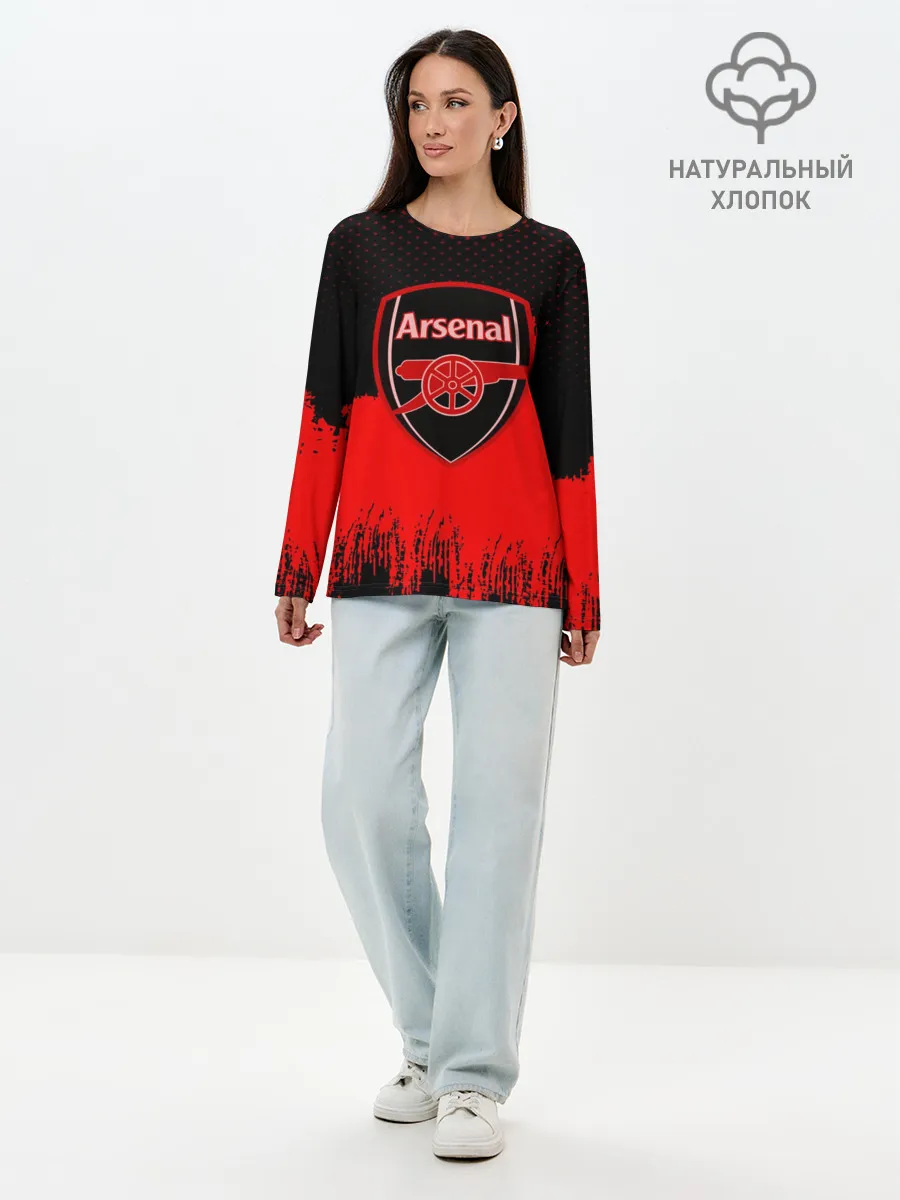 Лонгслив женский. Хлопок / FC Arsenal Original uniform