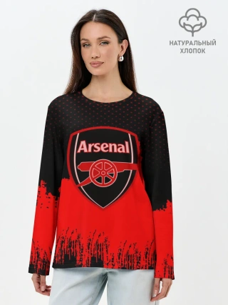 Лонгслив женский. Хлопок / FC Arsenal Original uniform