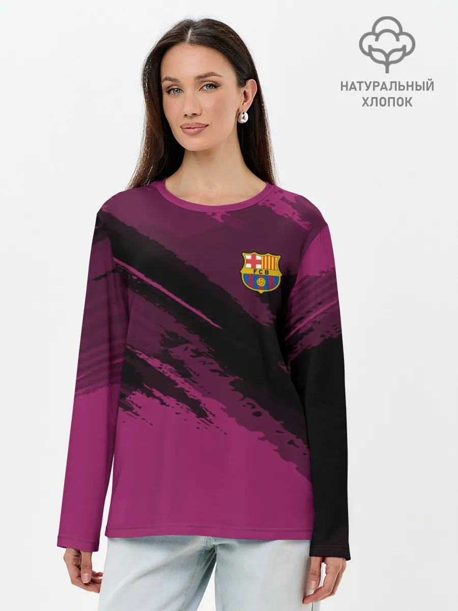 Лонгслив женский. Хлопок / Barcelona sport