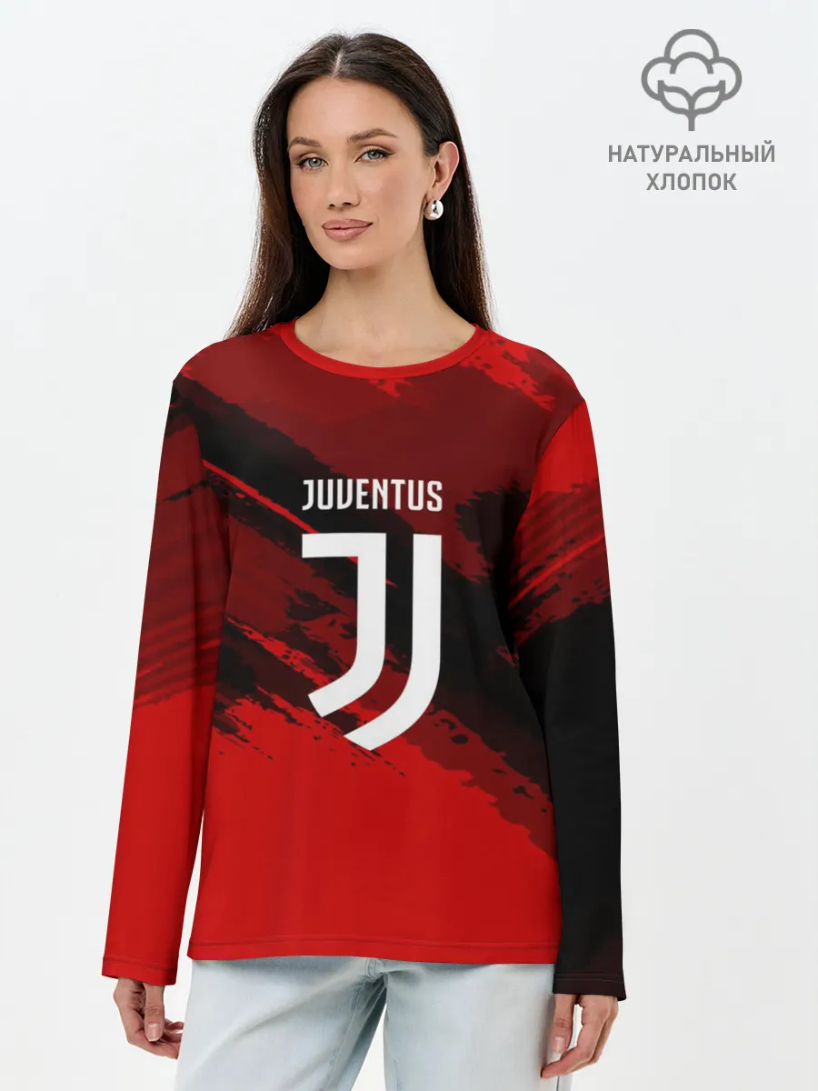 Лонгслив женский. Хлопок / JUVENTUS SPORT RED