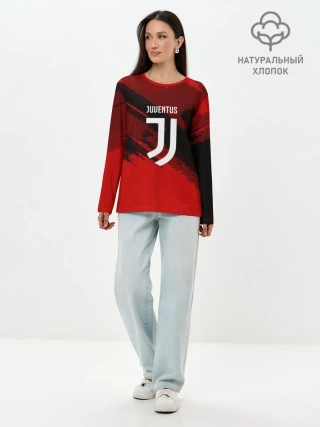Лонгслив женский. Хлопок / JUVENTUS SPORT RED