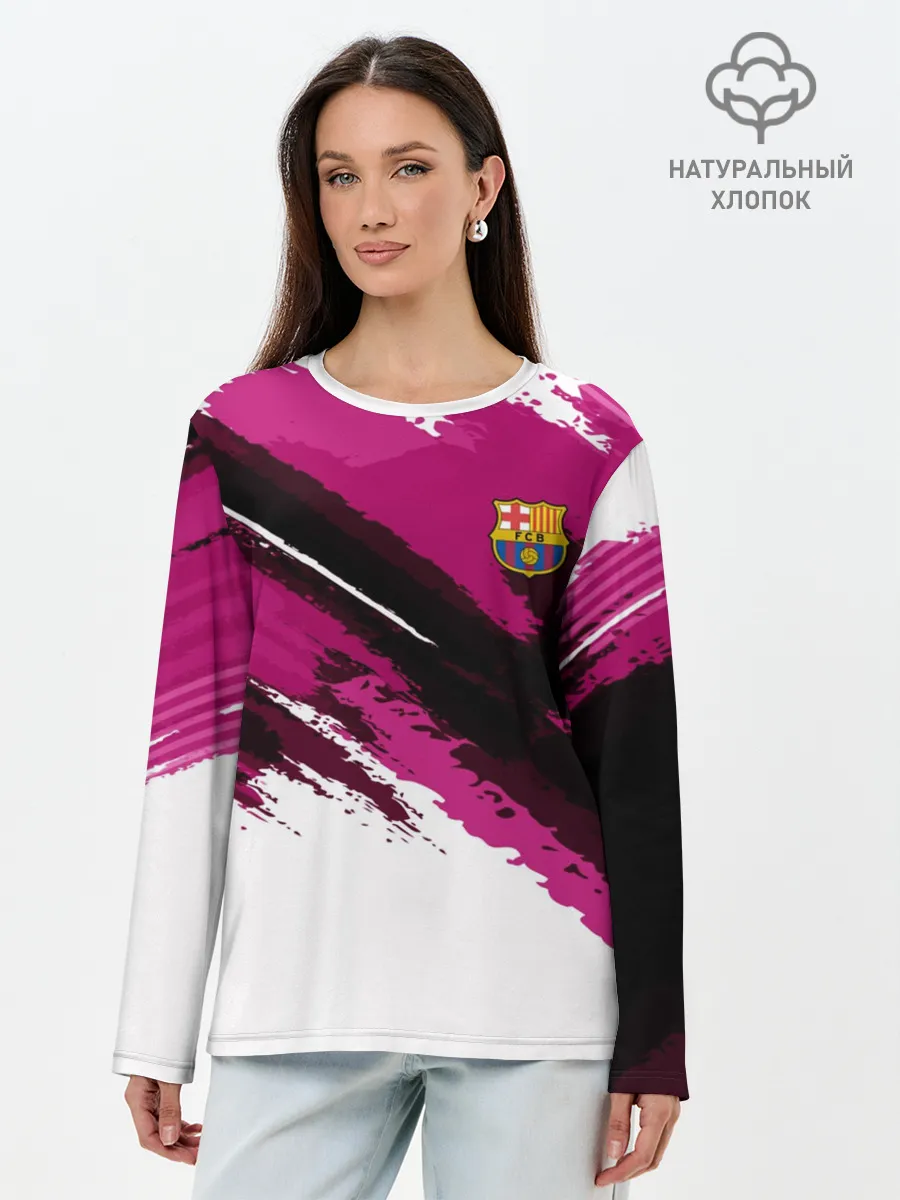 Лонгслив женский. Хлопок / FC Barcelona Original 2018
