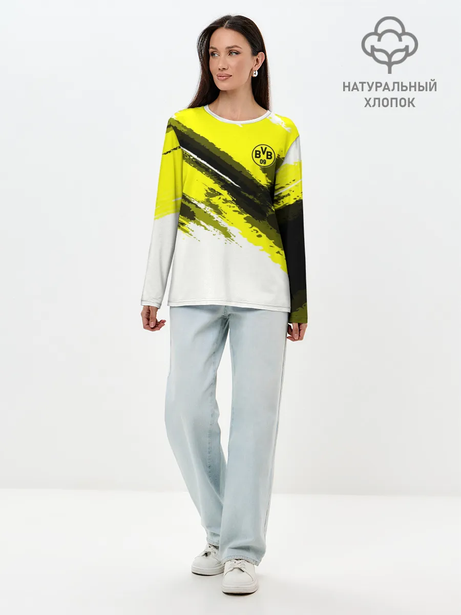 Лонгслив женский. Хлопок / FC Borussia Original 2018