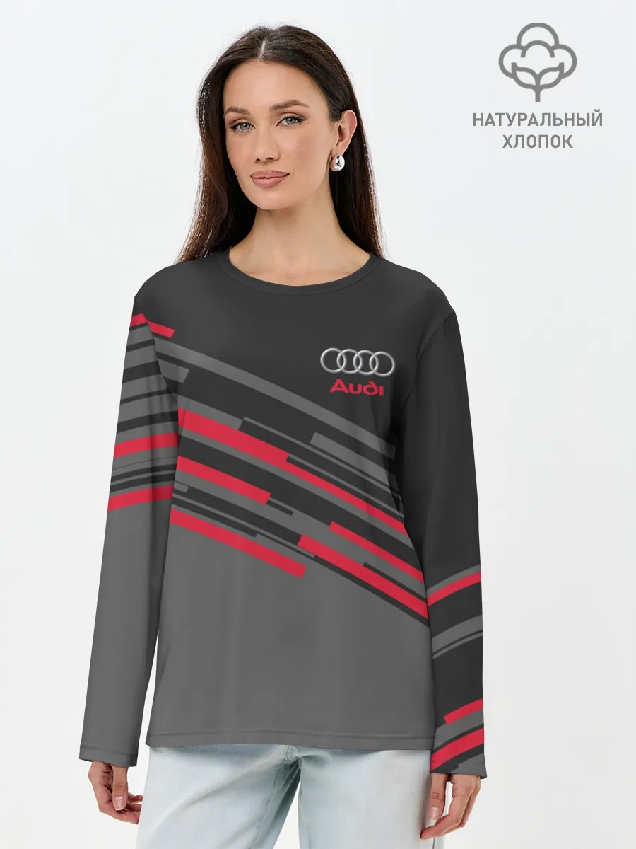 Лонгслив женский. Хлопок / AUDI SPORT