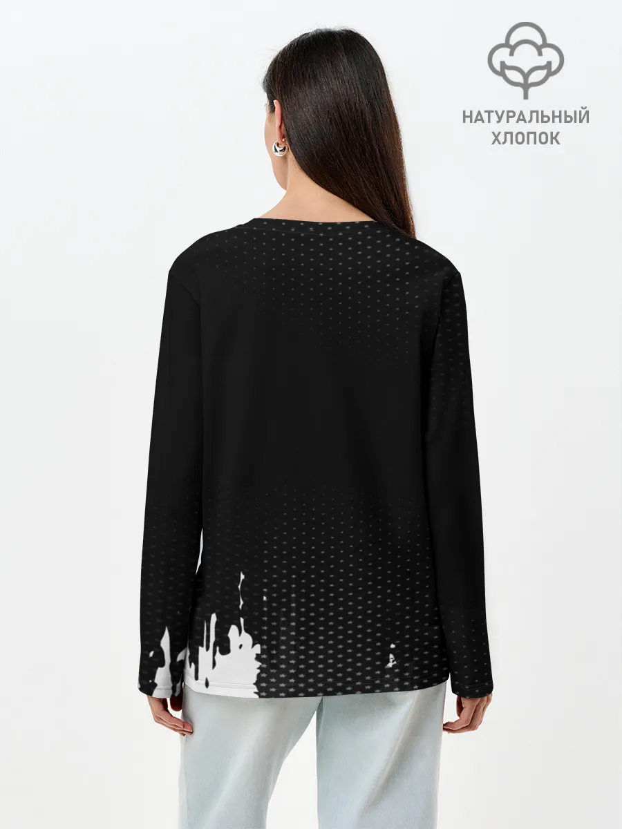 Лонгслив женский. Хлопок / Russia black collection