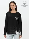 Лонгслив женский. Хлопок / Russia black collection