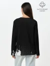 Лонгслив женский. Хлопок / Russia black collection