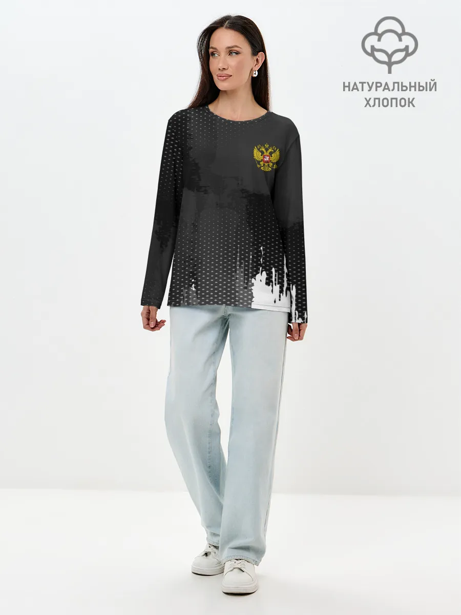 Лонгслив женский. Хлопок / RUSSIA SPORT