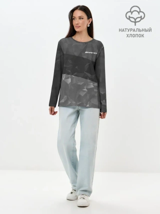 Лонгслив женский. Хлопок / AMG SPORT