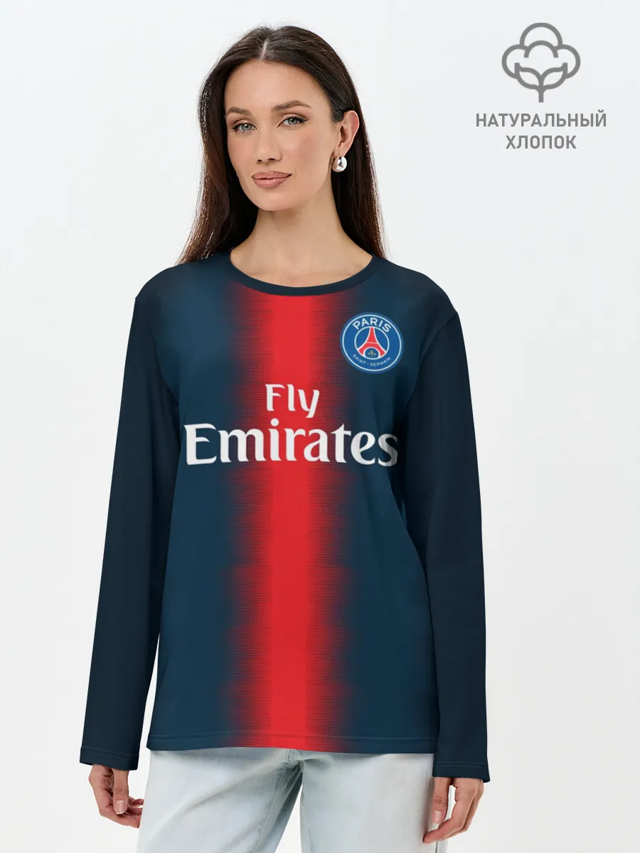 Лонгслив женский. Хлопок / PSG Форма Новая Home 18/19