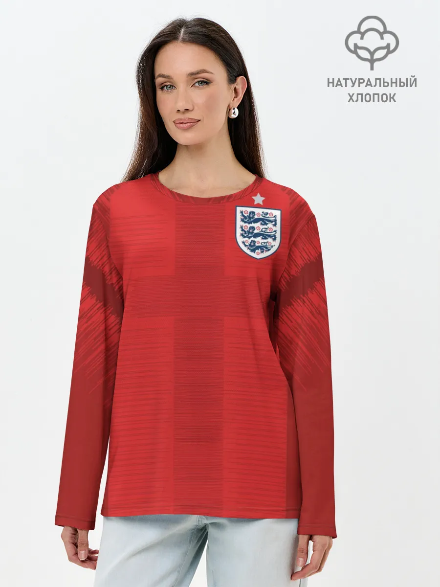 Лонгслив женский. Хлопок / England away WC 2018