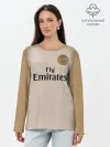 Лонгслив женский. Хлопок / PSG Форма Новая Away 18/19