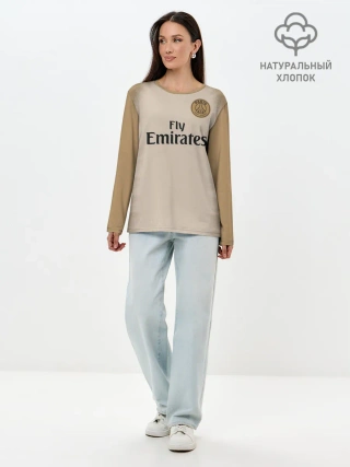 Лонгслив женский. Хлопок / PSG Форма Новая Away 18/19