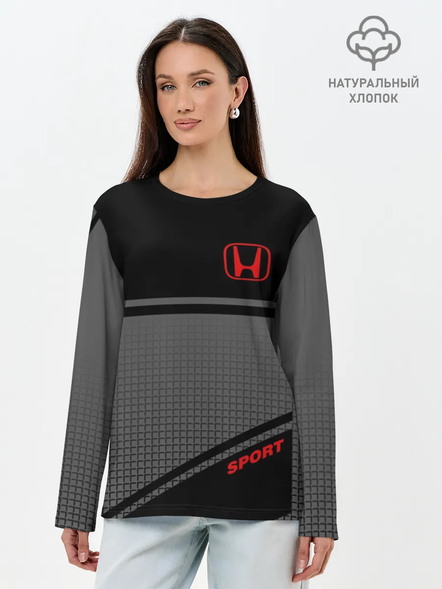 Лонгслив женский. Хлопок / HONDA SPORT