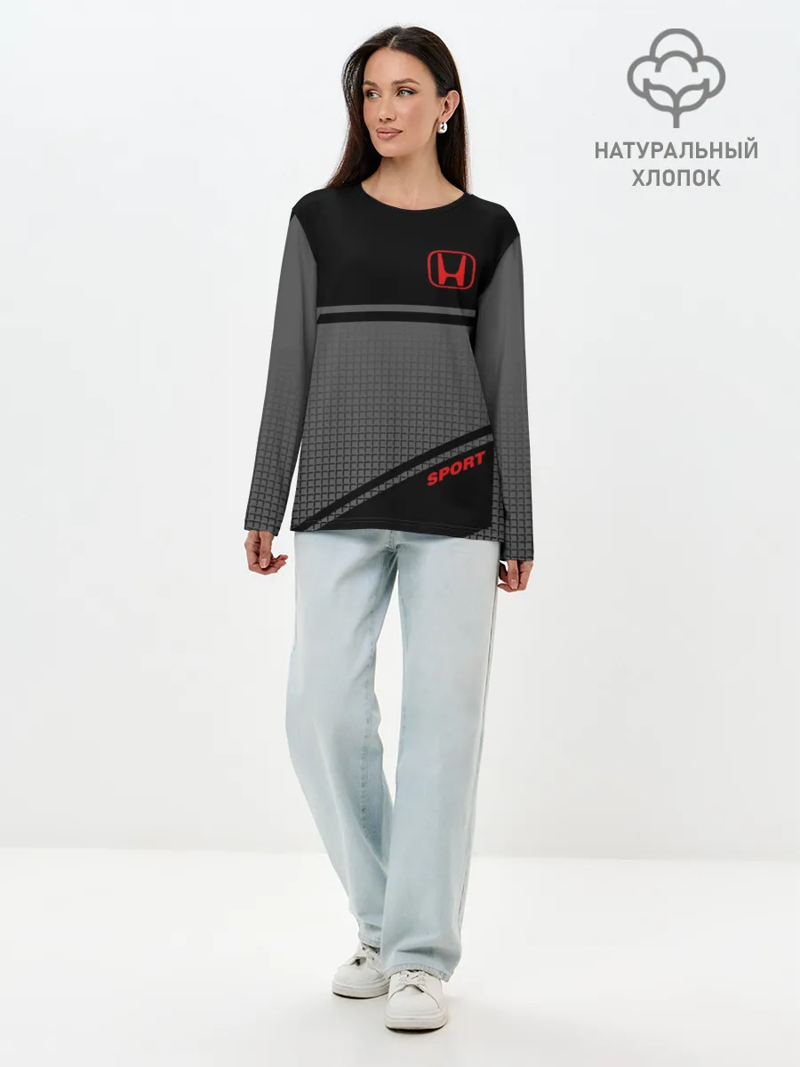 Лонгслив женский. Хлопок / HONDA SPORT