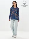 Лонгслив женский. Хлопок / Необычные узоры