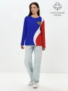 Лонгслив женский. Хлопок / Герб РФ Триколор