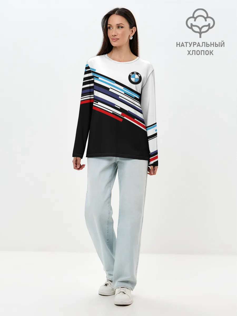 Лонгслив женский. Хлопок / BMW BRAND COLOR | БМВ