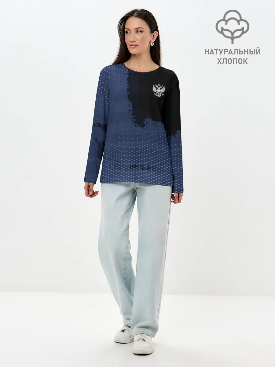 Лонгслив женский. Хлопок / Russia Sport 2018