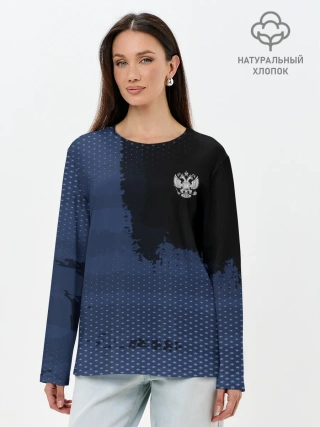 Лонгслив женский. Хлопок / Russia Sport 2018