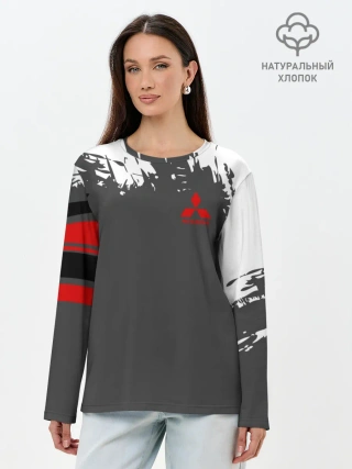 Лонгслив женский. Хлопок / MITSUBISHI SPORT