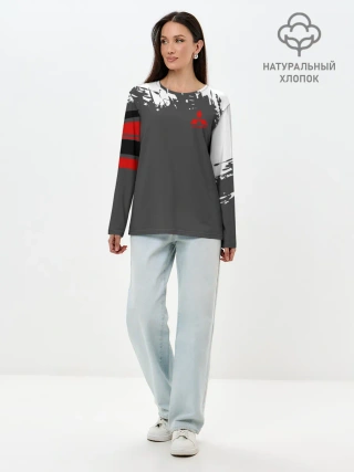 Лонгслив женский. Хлопок / MITSUBISHI SPORT