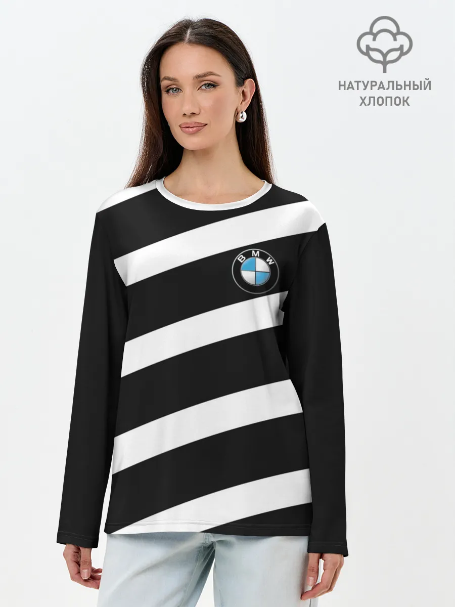 Лонгслив женский. Хлопок / BMW SPORT