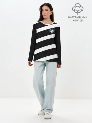 Лонгслив женский. Хлопок / BMW SPORT