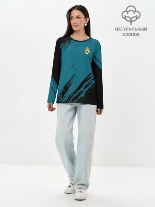 Лонгслив женский. Хлопок / Real Madrid 2018 Original