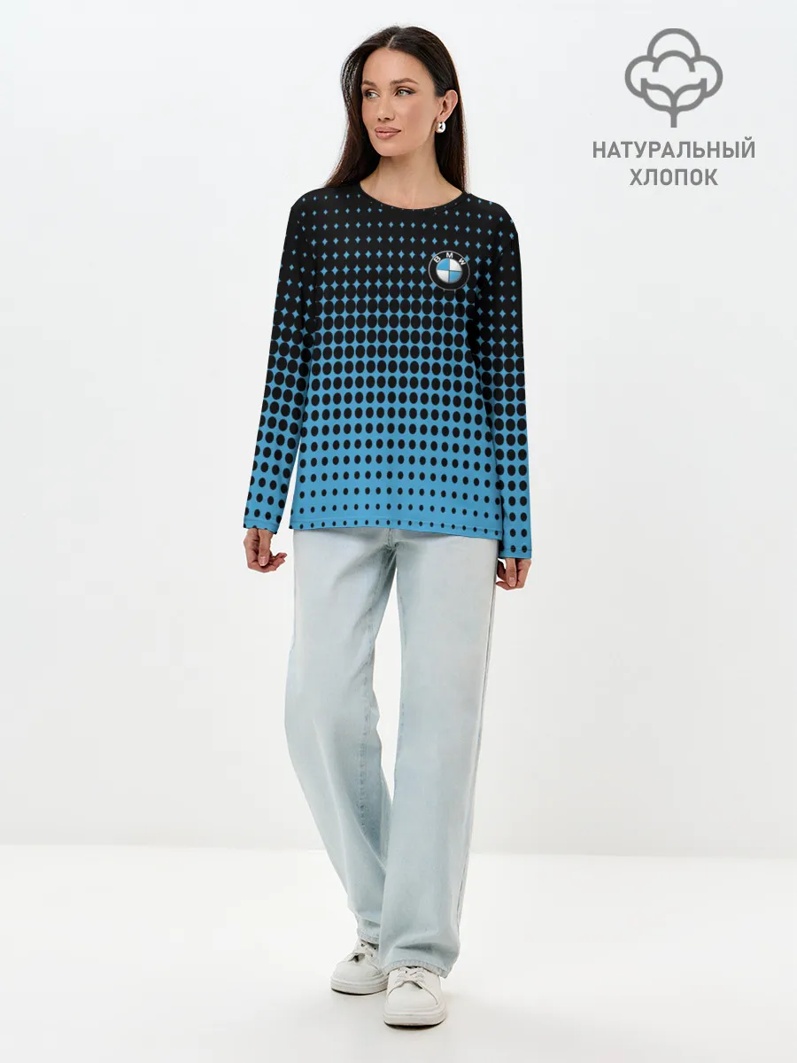 Лонгслив женский. Хлопок / BMW SPORT