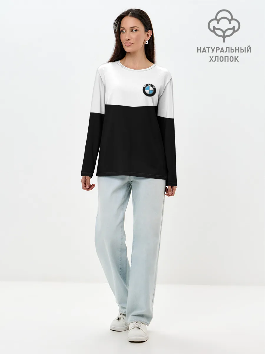 Лонгслив женский. Хлопок / BMW SPORT