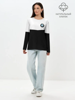 Лонгслив женский. Хлопок / BMW SPORT