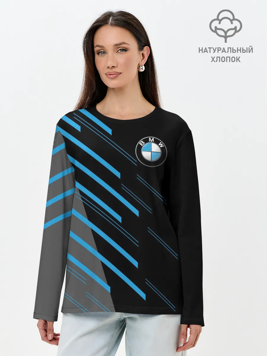 Лонгслив женский. Хлопок / BMW SPORT