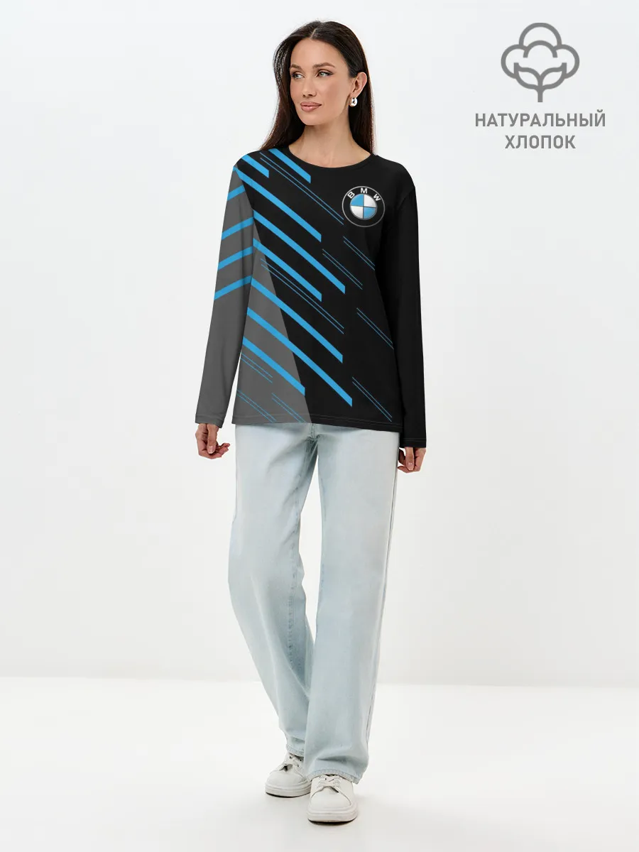 Лонгслив женский. Хлопок / BMW SPORT