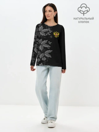 Лонгслив женский. Хлопок / Russia Pattern