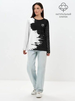 Лонгслив женский. Хлопок / Barcelona uniform black 2018