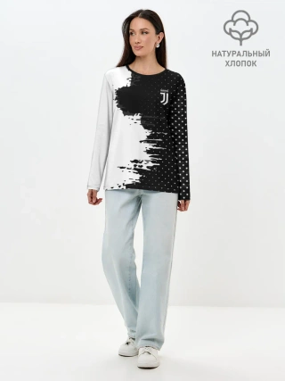 Лонгслив женский. Хлопок / Juventus uniform black 2018