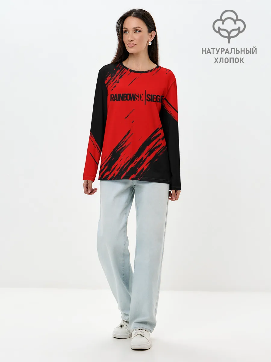 Лонгслив женский. Хлопок / RAINBOW SIX SIEGE OUTBREAK