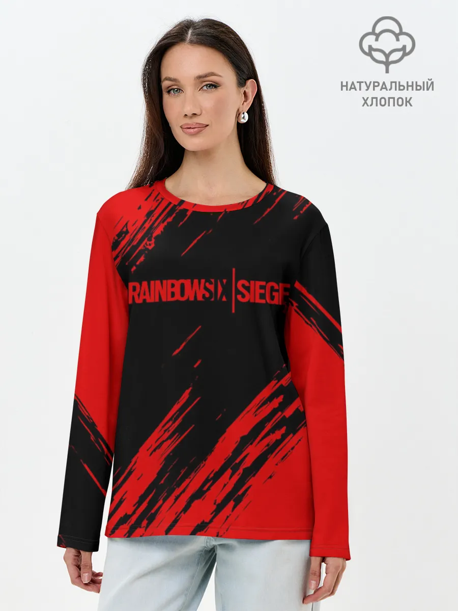 Лонгслив женский. Хлопок / RAINBOW SIX SIEGE OUTBREAK