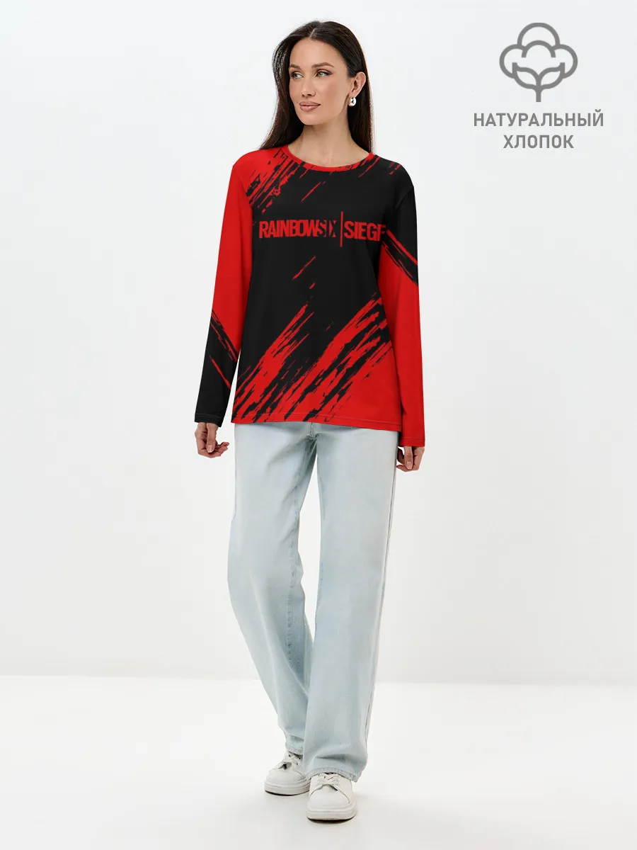 Лонгслив женский. Хлопок / RAINBOW SIX SIEGE OUTBREAK