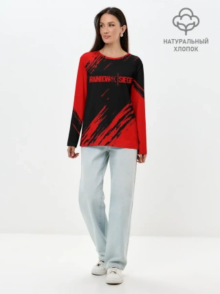 Лонгслив женский. Хлопок / RAINBOW SIX SIEGE OUTBREAK
