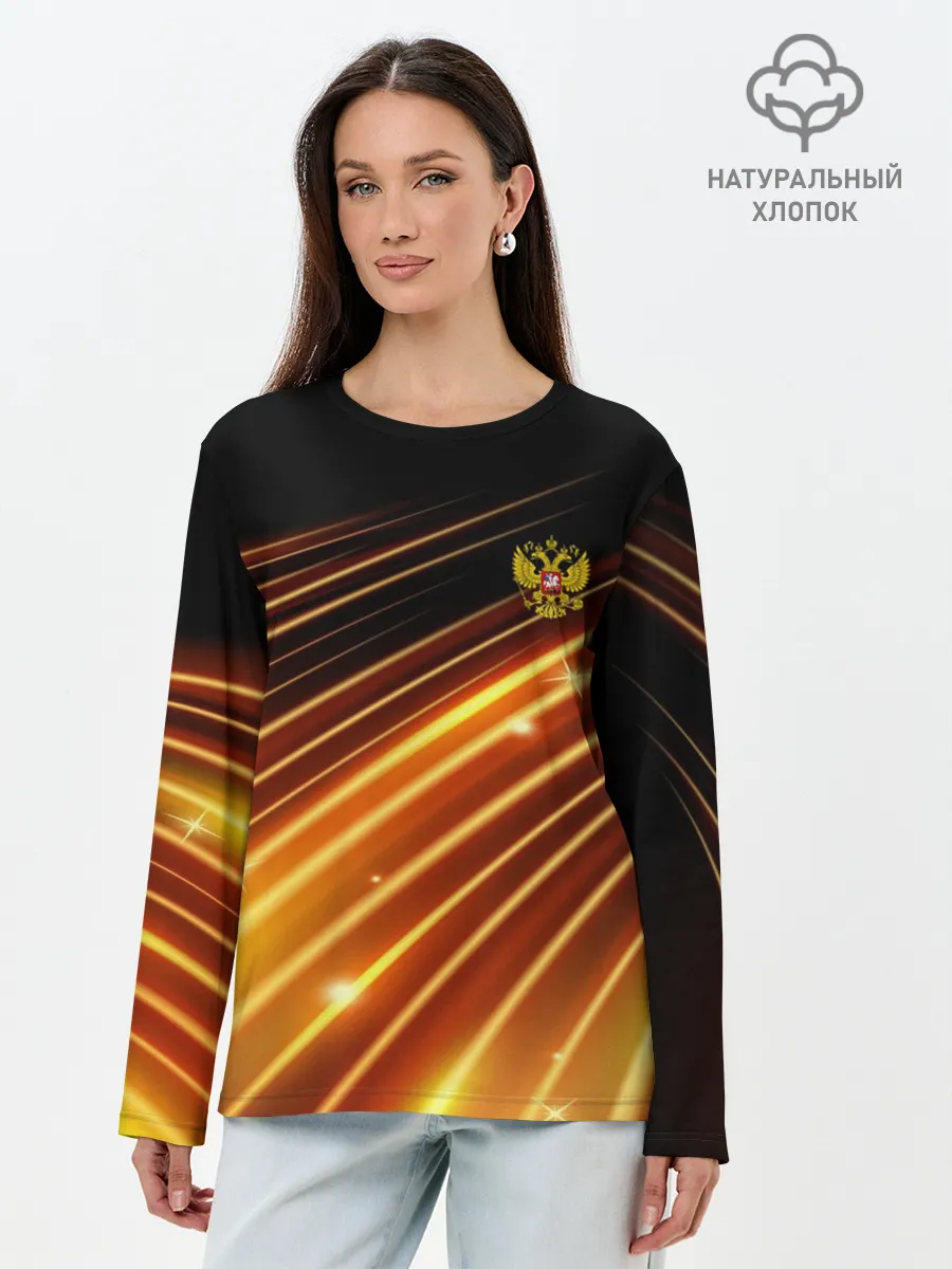 Лонгслив женский. Хлопок / Russia Sport 2018 uniform