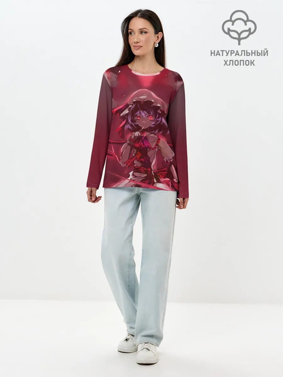 Лонгслив женский. Хлопок / Red Touhou