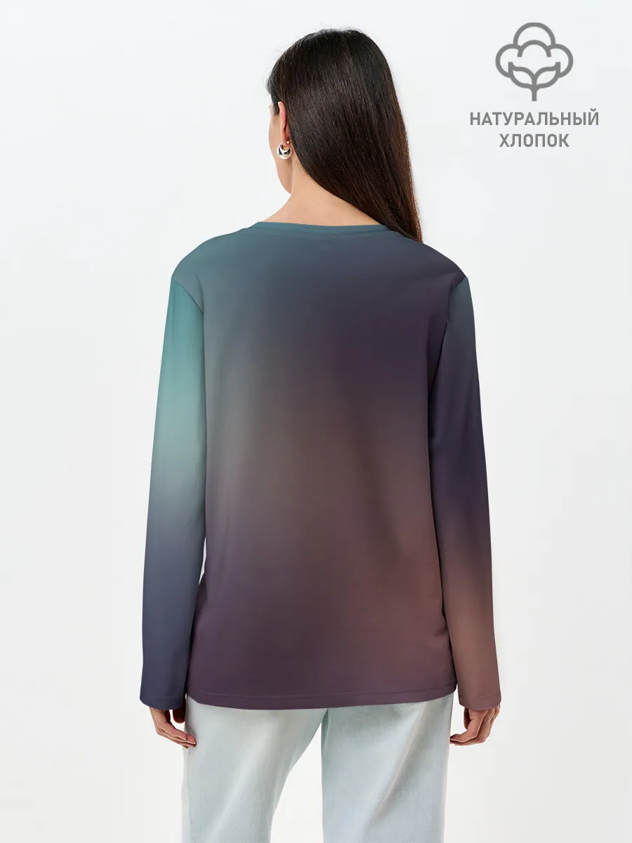 Лонгслив женский. Хлопок / Зонтик