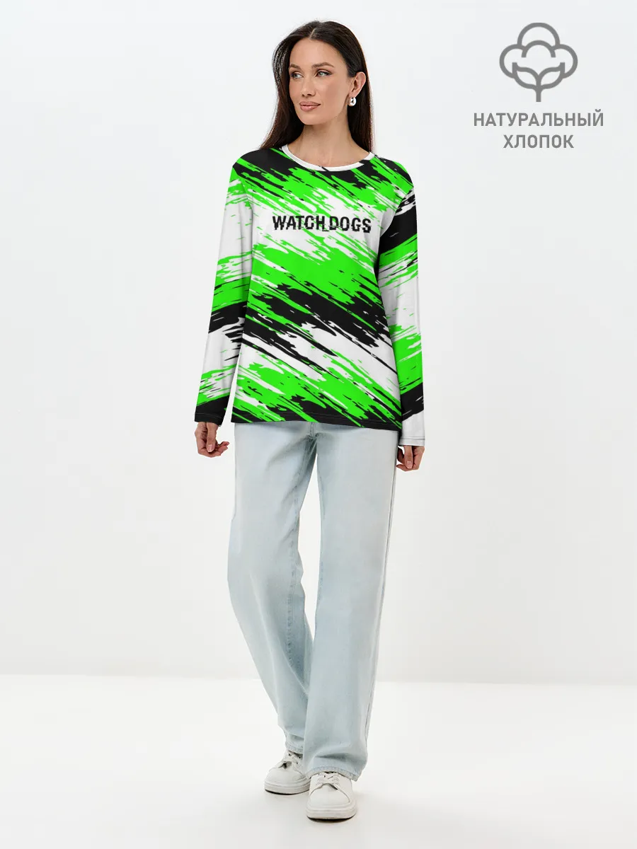 Лонгслив женский. Хлопок / Watch Dogs