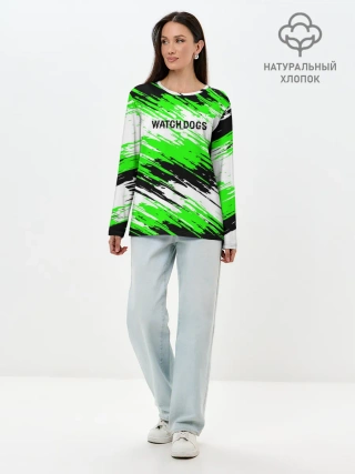 Лонгслив женский. Хлопок / Watch Dogs