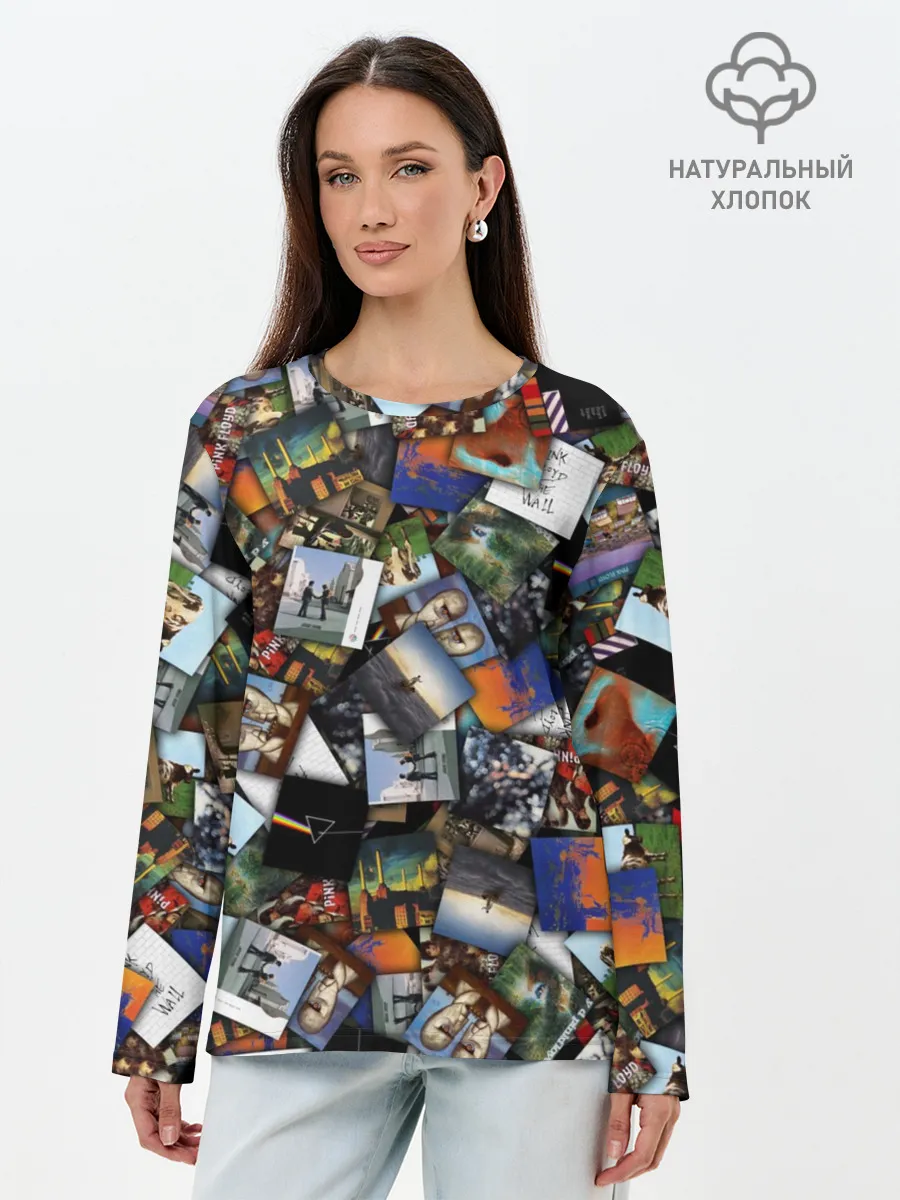 Лонгслив женский. Хлопок / Pink Floyd. Дискография