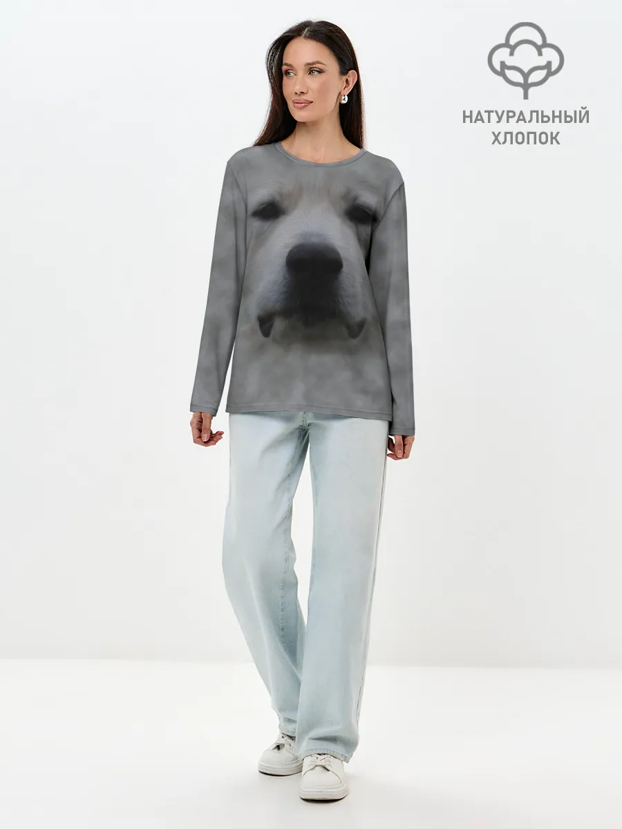 Лонгслив женский. Хлопок / Лабрадор