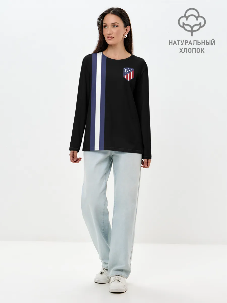 Лонгслив женский. Хлопок / Атлетико Мадрид